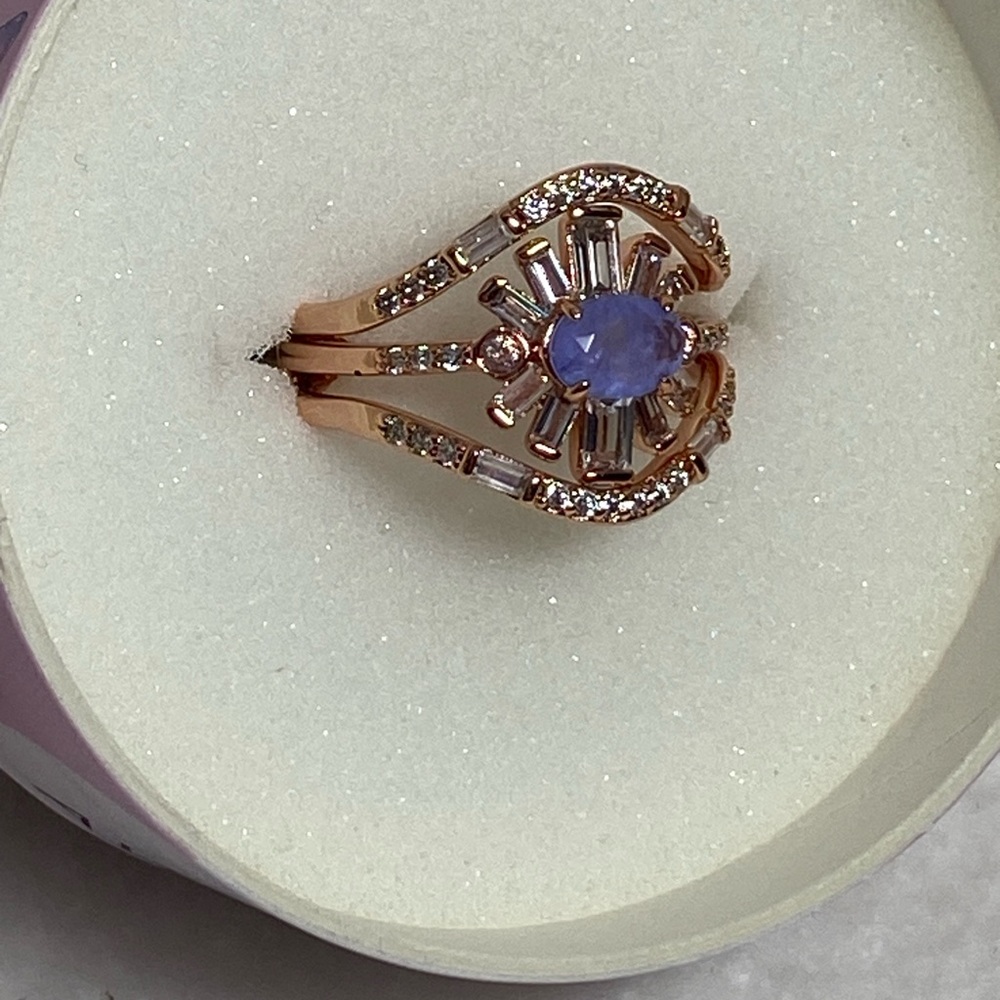 Rose Gold Ring with Lavender Gemstone